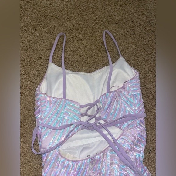 Size 7 Prom Dress, sparkle lavender, Nordstrom - Picture 3 of 10
